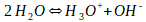 Equation de l'autoprotolyse de l'eau