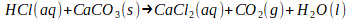 Réaction acide chlorhydrique carbonate de calcium